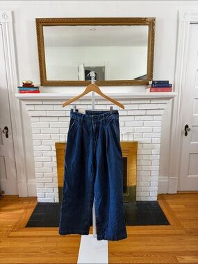 Banana Republic Dark Denim Luxe Wide-Leg High Rise Full Length Jeans